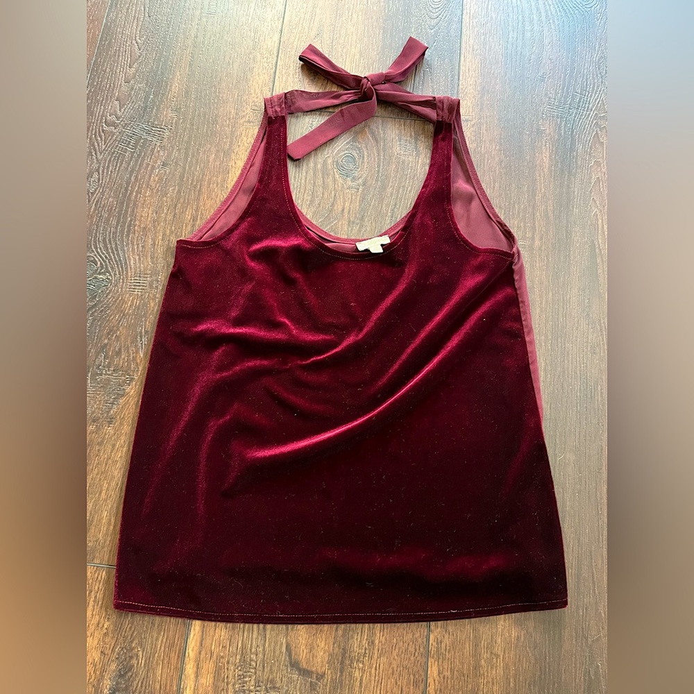 Lily White XS velvet purple tank with back bow